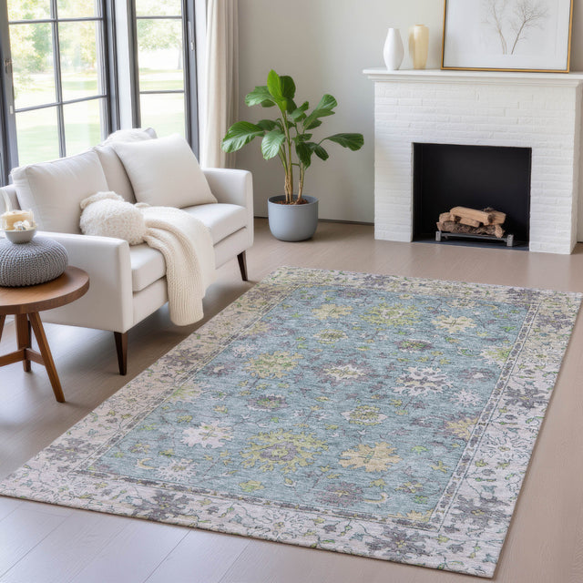 Addison Chantille ACN2052 Global Machine Made Traditional Seafoam Rug