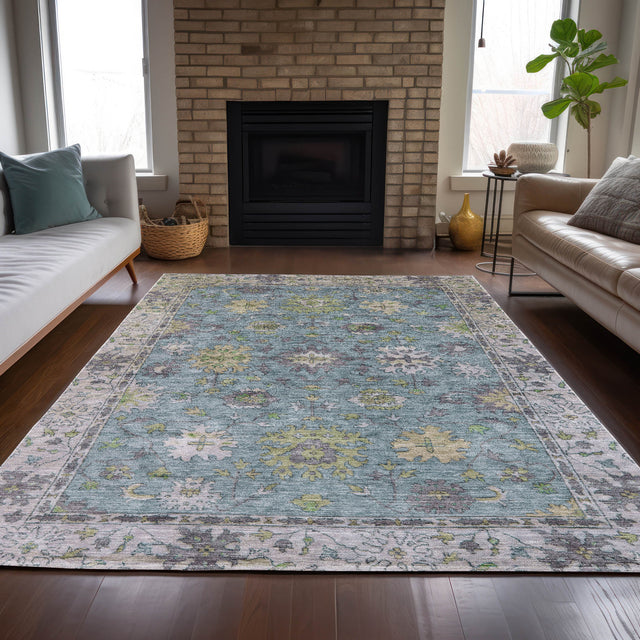 Addison Chantille ACN2052 Global Machine Made Traditional Seafoam Rug