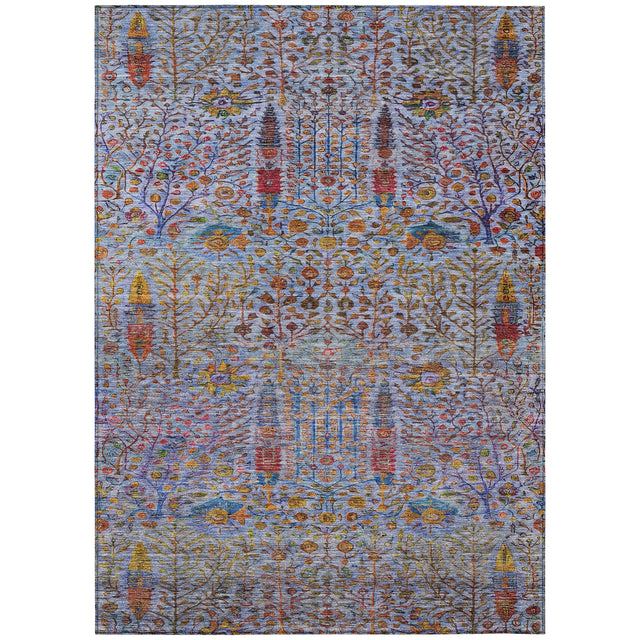 Addison Chantille ACN2053 Americana Machine Made Transitional Blue Rug