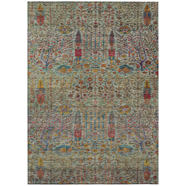 Addison Chantille ACN2053 Americana Machine Made Transitional Green Rug