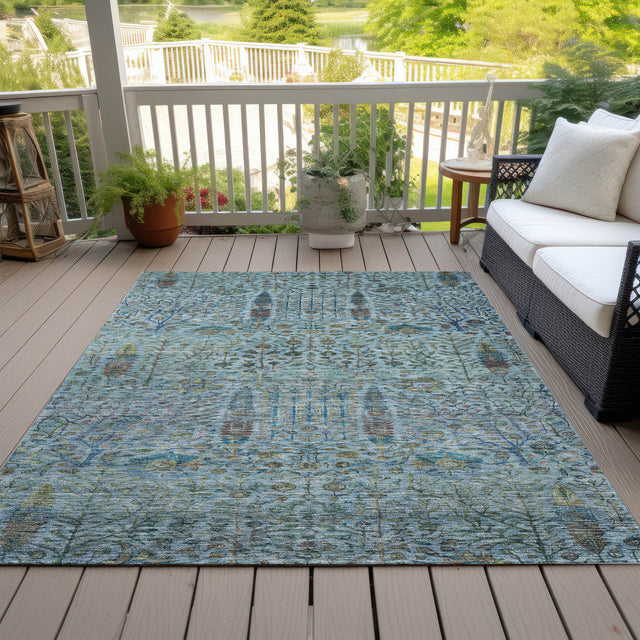 Addison Chantille ACN2053 Americana Machine Made Transitional Teal Rug