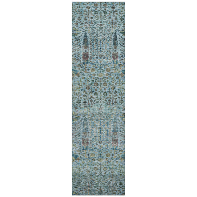 Addison Chantille ACN2053 Americana Machine Made Transitional Teal Rug