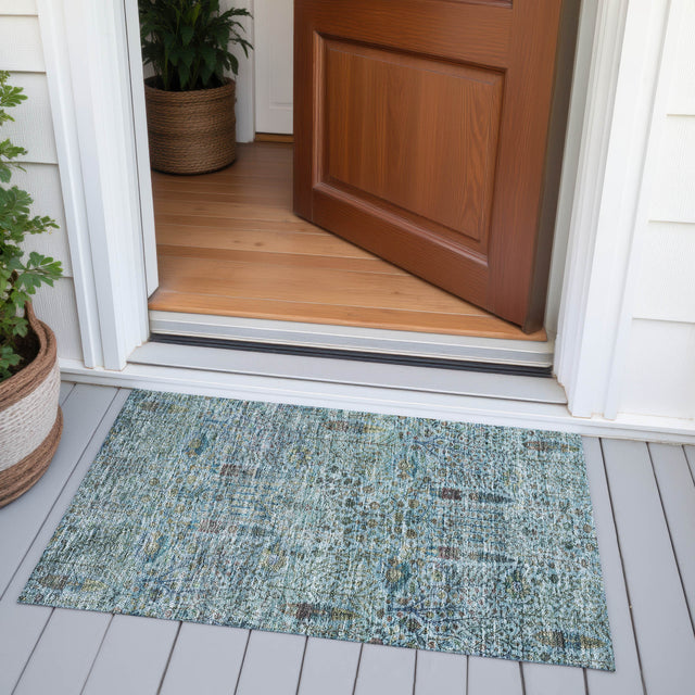 Addison Chantille ACN2053 Americana Machine Made Transitional Teal Rug