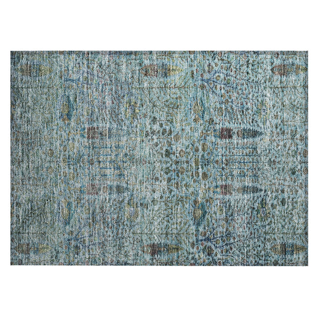 Addison Chantille ACN2053 Americana Machine Made Transitional Teal Rug