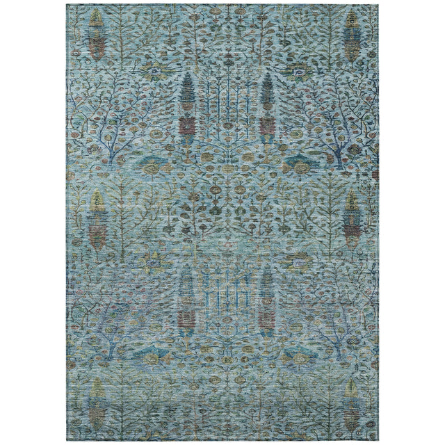 Addison Chantille ACN2053 Americana Machine Made Transitional Teal Rug