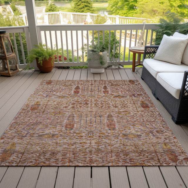 Addison Chantille ACN2053 Americana Machine Made Transitional Terracotta Rug