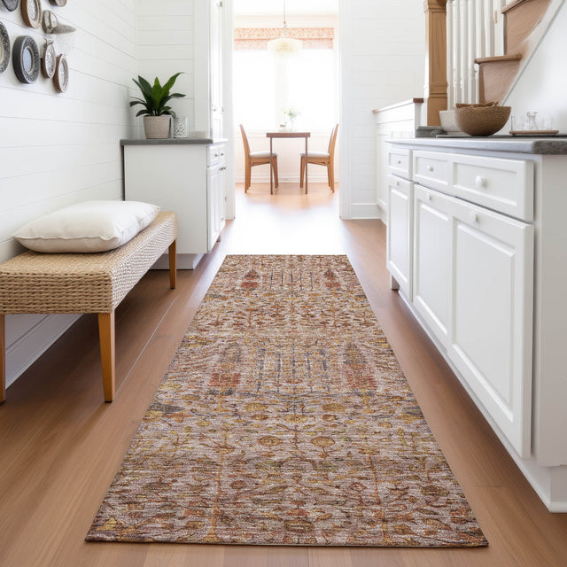Addison Chantille ACN2053 Americana Machine Made Transitional Terracotta Rug