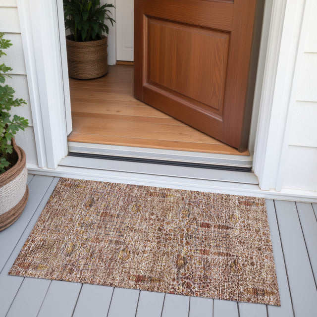 Addison Chantille ACN2053 Americana Machine Made Transitional Terracotta Rug