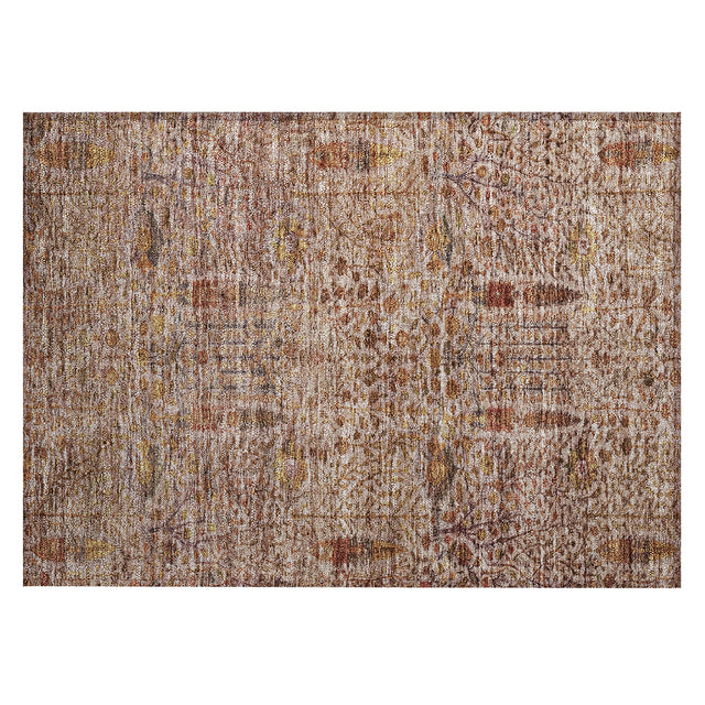 Addison Chantille ACN2053 Americana Machine Made Transitional Terracotta Rug