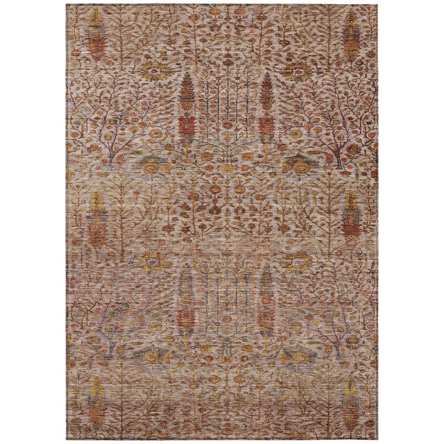 Addison Chantille ACN2053 Americana Machine Made Transitional Terracotta Rug