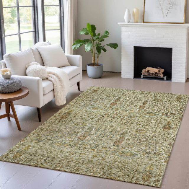 Addison Chantille ACN2053 Americana Machine Made Transitional Wheat Rug