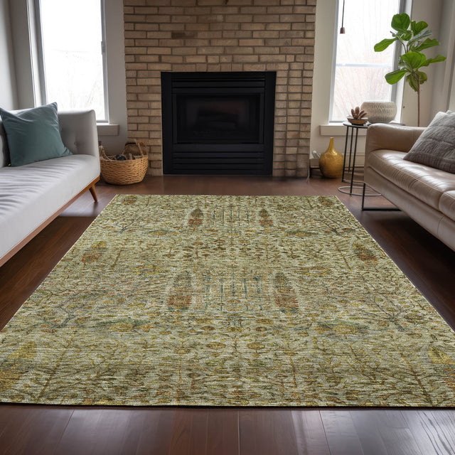 Addison Chantille ACN2053 Americana Machine Made Transitional Wheat Rug