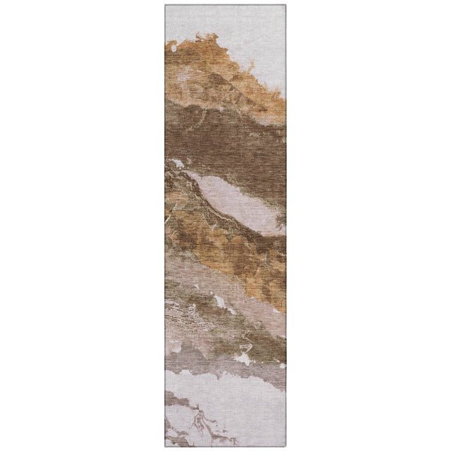 Addison Chantille ACN2054 Abstract Machine Made Transitional Brown Rug