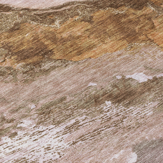 Addison Chantille ACN2054 Abstract Machine Made Transitional Brown Rug