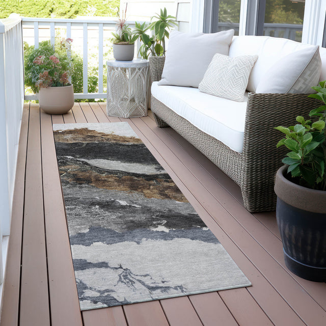 Addison Chantille ACN2054 Abstract Machine Made Transitional Gray Rug