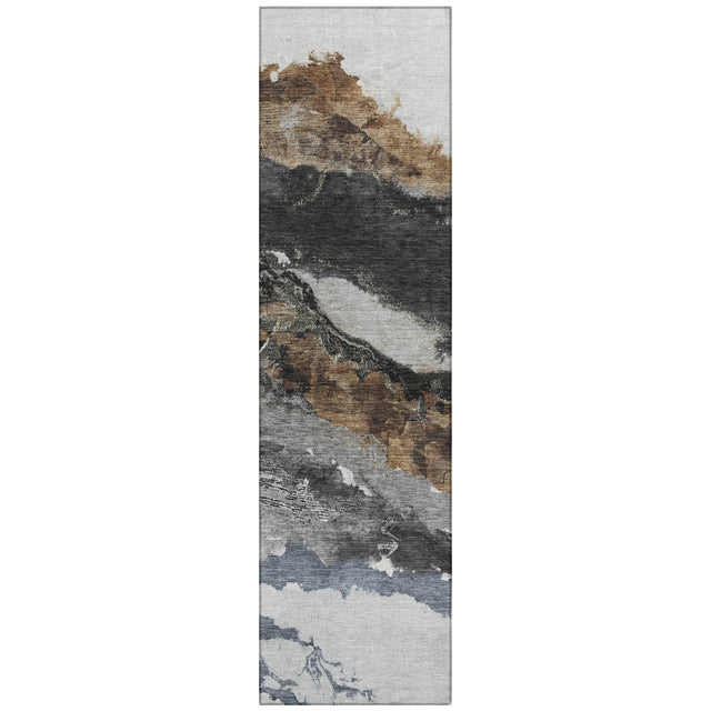 Addison Chantille ACN2054 Abstract Machine Made Transitional Gray Rug