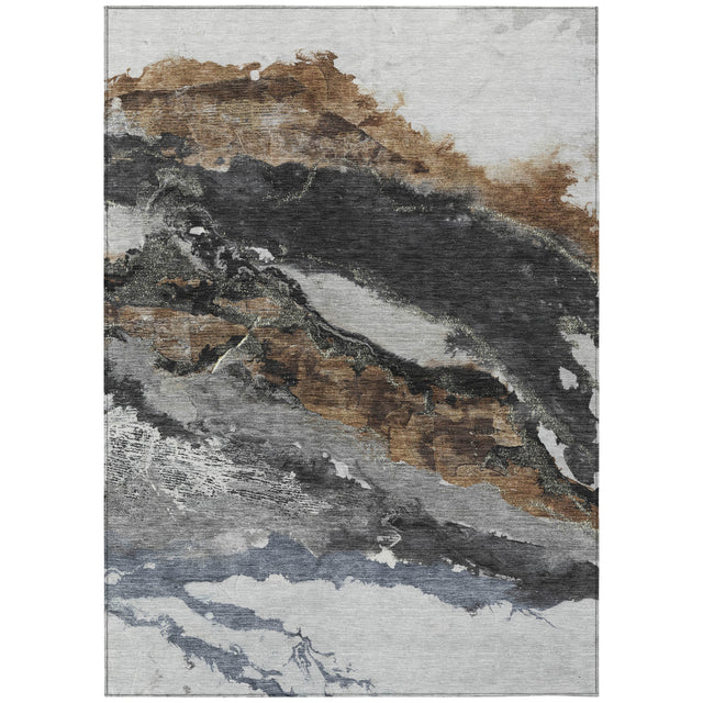 Addison Chantille ACN2054 Abstract Machine Made Transitional Gray Rug