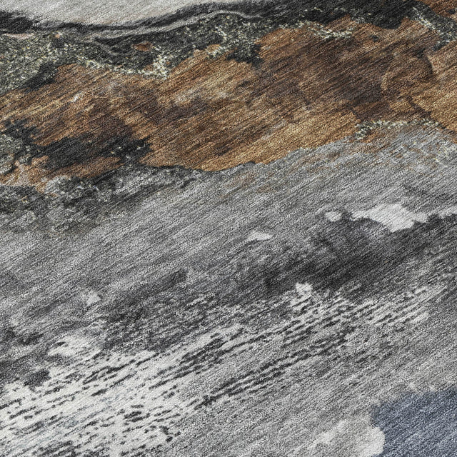 Addison Chantille ACN2054 Abstract Machine Made Transitional Gray Rug