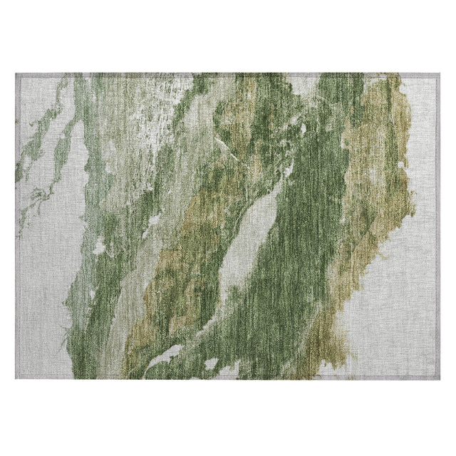 Addison Chantille ACN2054 Abstract Machine Made Transitional Green Rug