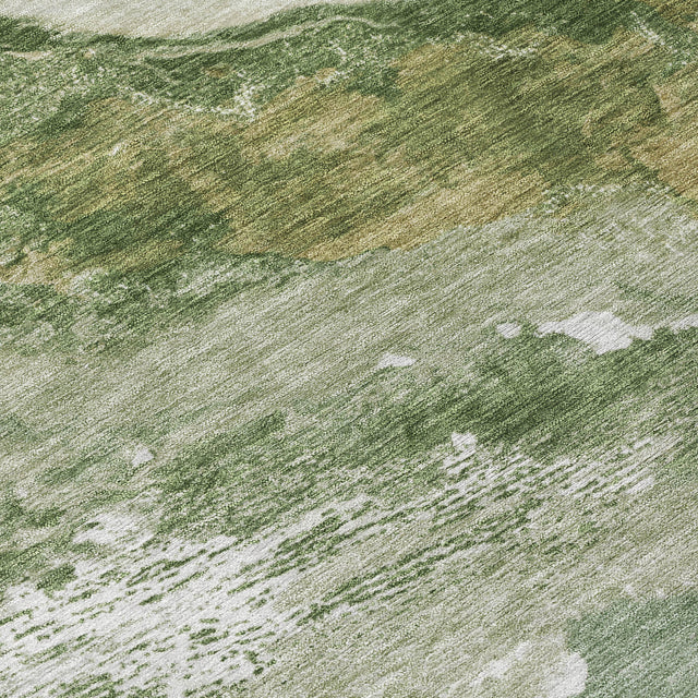 Addison Chantille ACN2054 Abstract Machine Made Transitional Green Rug