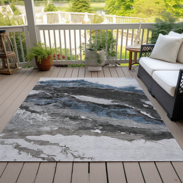 Addison Chantille ACN2054 Abstract Machine Made Transitional Pewter Rug