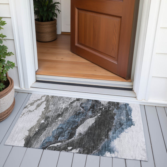 Addison Chantille ACN2054 Abstract Machine Made Transitional Pewter Rug