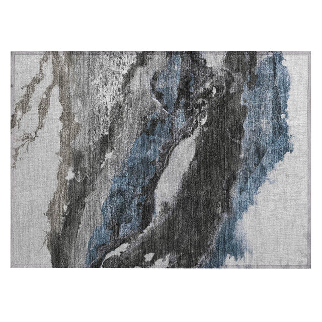 Addison Chantille ACN2054 Abstract Machine Made Transitional Pewter Rug