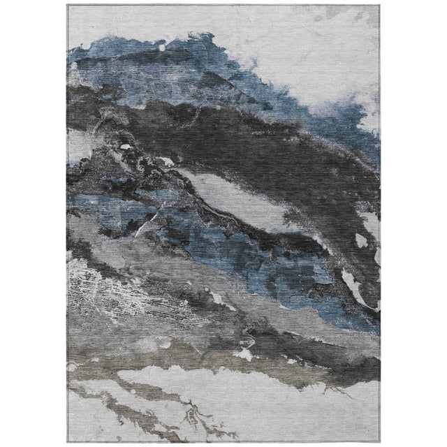 Addison Chantille ACN2054 Abstract Machine Made Transitional Pewter Rug
