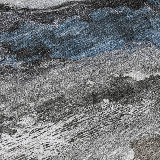 Addison Chantille ACN2054 Abstract Machine Made Transitional Pewter Rug