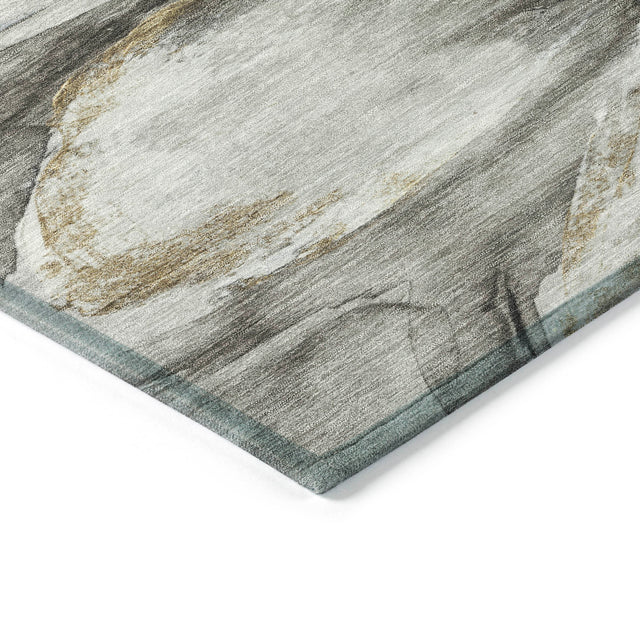 Addison Chantille ACN2055 Floral Machine Made Transitional Silver Rug