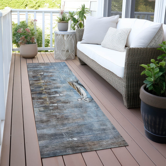 Addison Chantille ACN2056 Nautical Machine Made Transitional Blue Rug