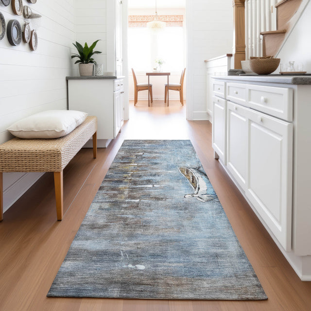 Addison Chantille ACN2056 Nautical Machine Made Transitional Blue Rug