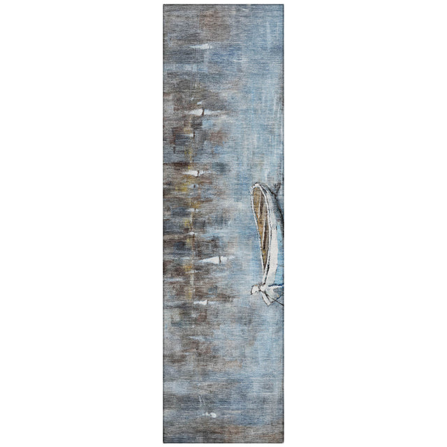 Addison Chantille ACN2056 Nautical Machine Made Transitional Blue Rug