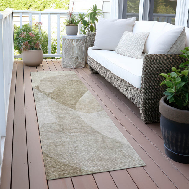 Addison Chantille ACN2057 Abstract Machine Made Transitional Beige Rug