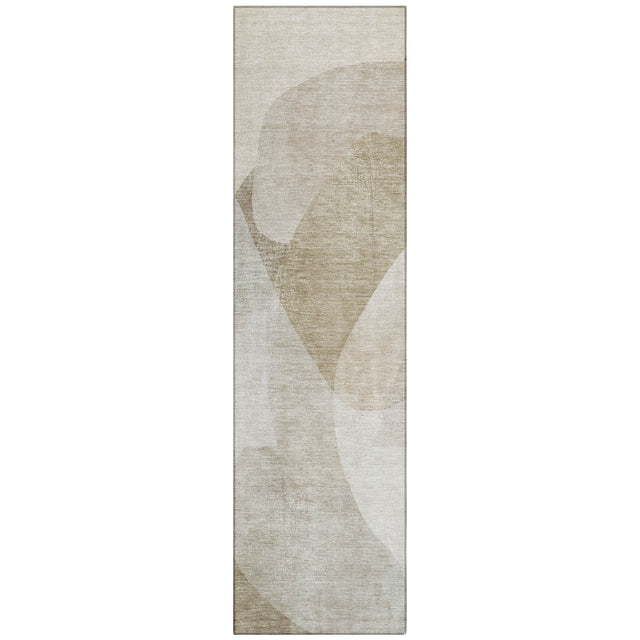 Addison Chantille ACN2057 Abstract Machine Made Transitional Beige Rug