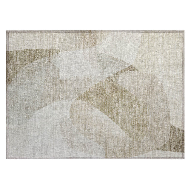 Addison Chantille ACN2057 Abstract Machine Made Transitional Beige Rug