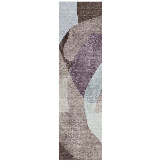 Addison Chantille ACN2058 Abstract Machine Made Transitional Brown Rug