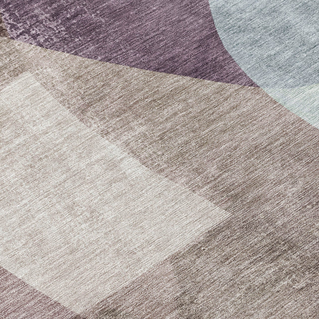 Addison Chantille ACN2058 Abstract Machine Made Transitional Brown Rug