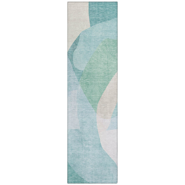 Addison Chantille ACN2058 Abstract Machine Made Transitional Seafoam Rug
