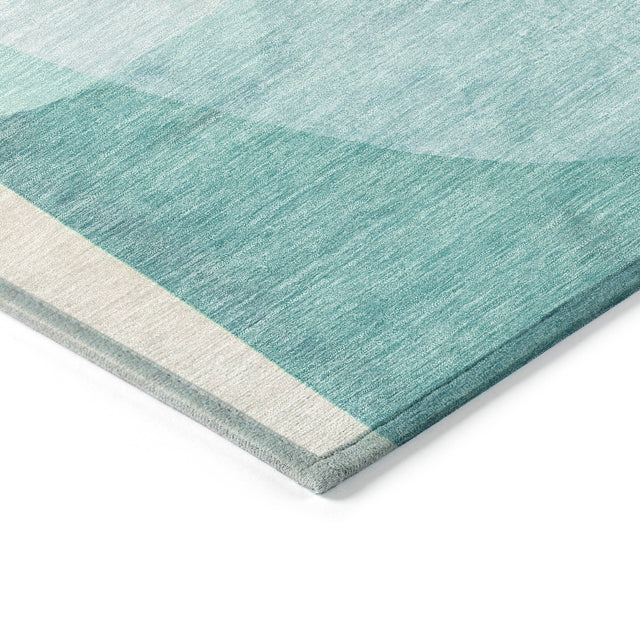 Addison Chantille ACN2058 Abstract Machine Made Transitional Seafoam Rug