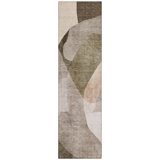Addison Chantille ACN2058 Abstract Machine Made Transitional Taupe Rug