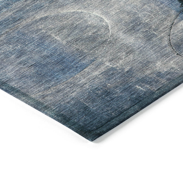 Addison Chantille ACN2059 Abstract Machine Made Transitional Blue Rug