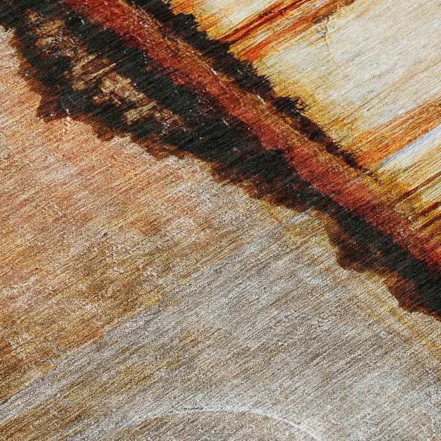 Addison Chantille ACN2059 Abstract Machine Made Transitional Paprika Rug