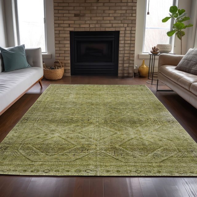 Addison Chantille ACN2060 Geometric Machine Made Transitional Aloe Rug