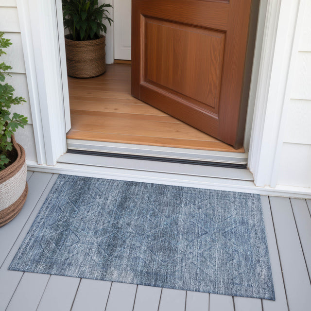 Addison Chantille ACN2060 Geometric Machine Made Transitional Blue Rug