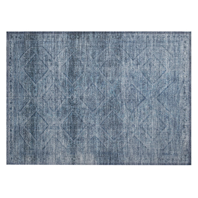 Addison Chantille ACN2060 Geometric Machine Made Transitional Blue Rug