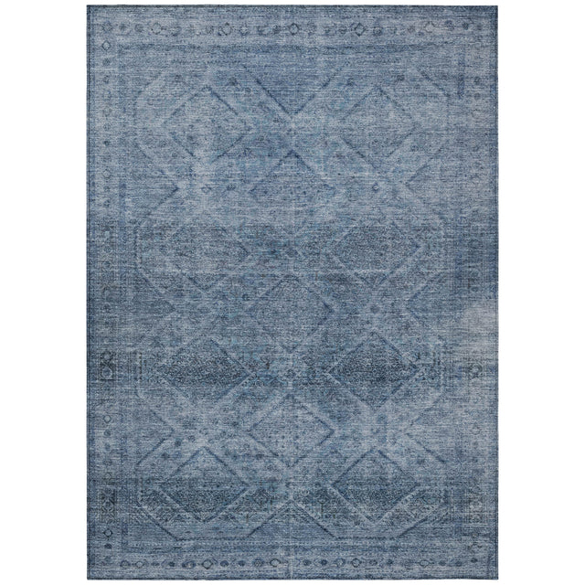 Addison Chantille ACN2060 Geometric Machine Made Transitional Blue Rug
