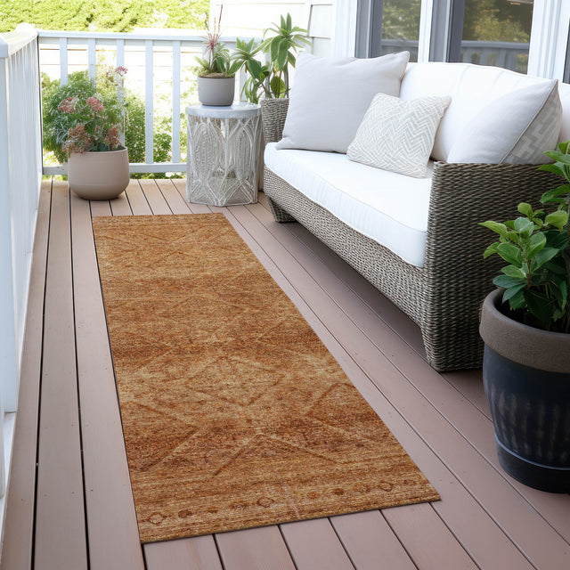 Addison Chantille ACN2060 Geometric Machine Made Transitional Copper Rug