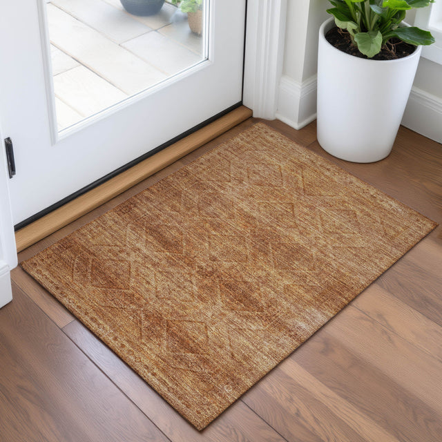 Addison Chantille ACN2060 Geometric Machine Made Transitional Copper Rug