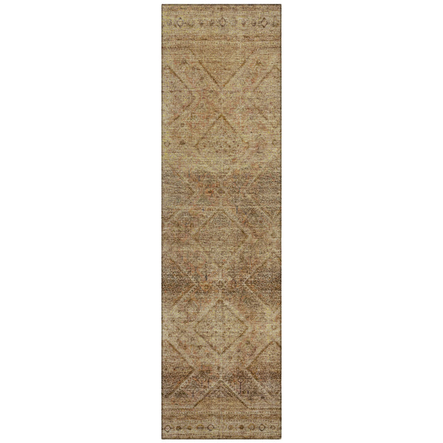 Addison Chantille ACN2060 Geometric Machine Made Transitional Khaki Rug